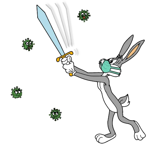 Стікер Telegram «Bugs Bunny 3» 🦠