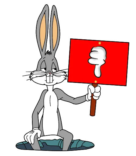 Стікер Telegram «Bugs Bunny 3» 👎