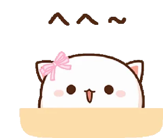 peach cat 🌸 emoji 