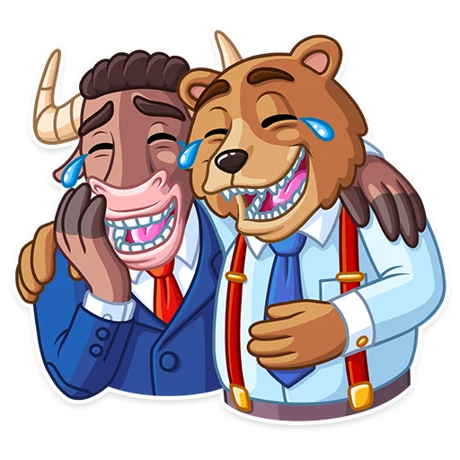 Telegram stickers Bull & Bear