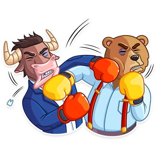 Стикер Telegram «Bull & Bear» 