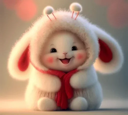 Стикер Telegram «Bunny cute» 🐰
