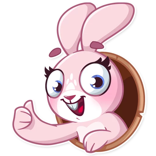 Telegram Sticker «Rosy Bunny» 👍