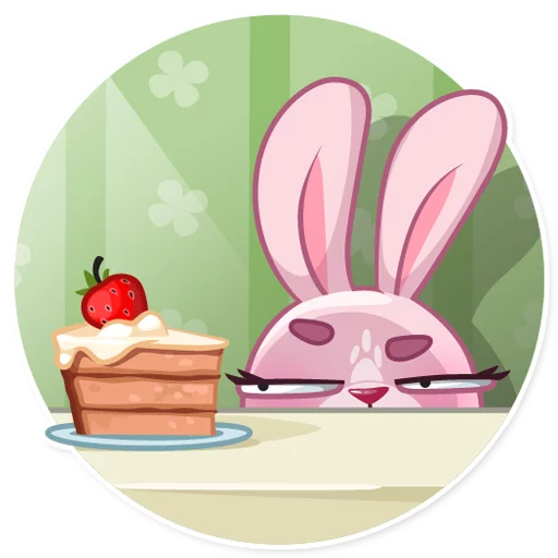 Rosy Bunny emoji 🍰