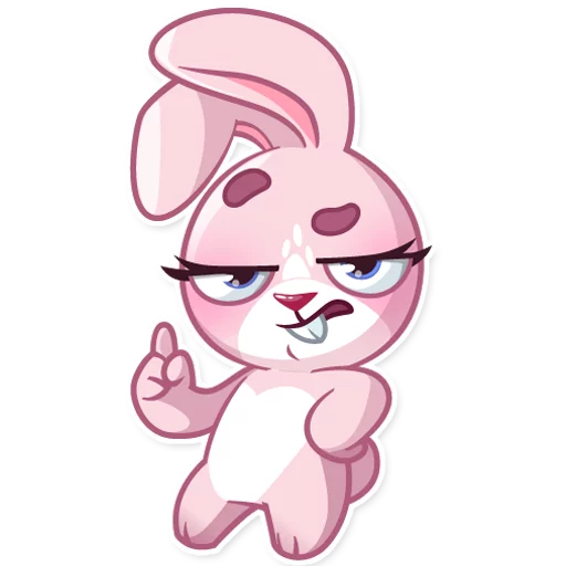 Rosy Bunny emoji ☝