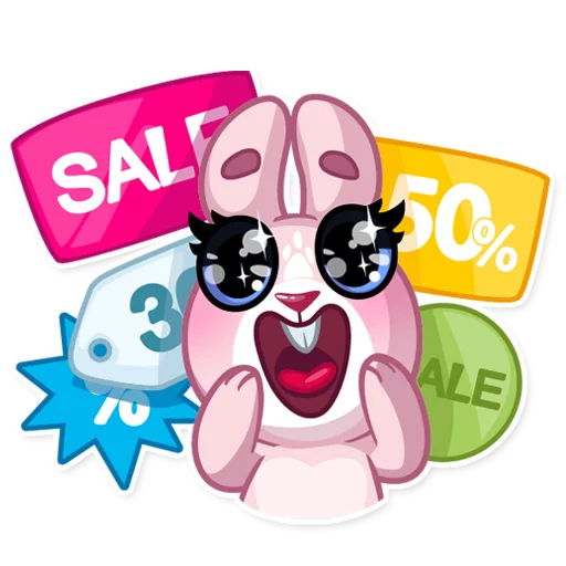 Стікер Telegram «Rosy Bunny» 😱