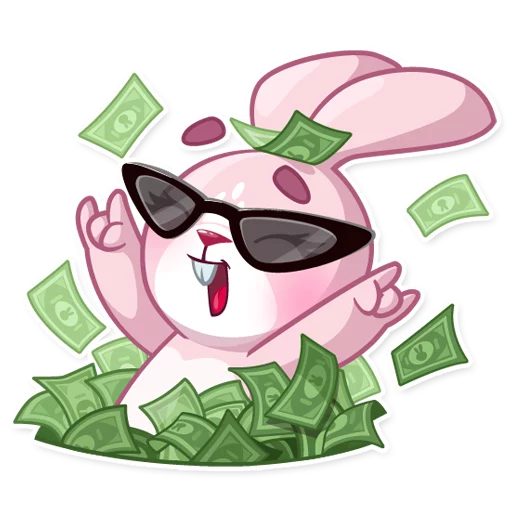 Rosy Bunny emoji 💵