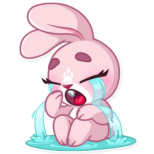 Telegram stiker «Rosy Bunny» 😭