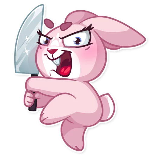 Rosy Bunny sticker 🔪