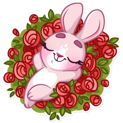 Rosy Bunny sticker 🌹