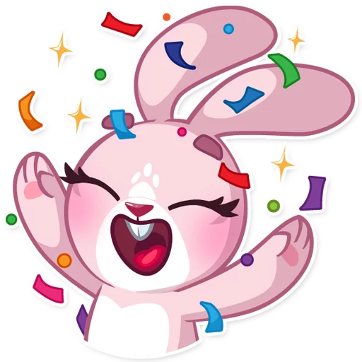 Rosy Bunny emoji 🎉