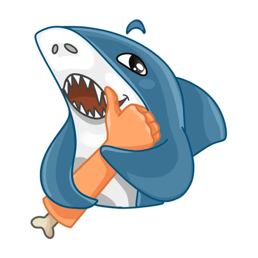 Стікер Telegram «Акулка» 👍