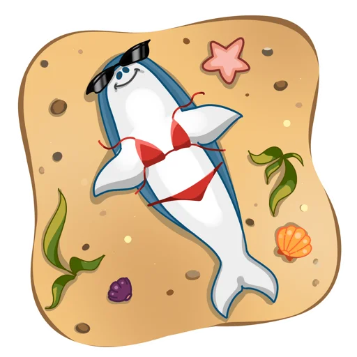 Telegram Sticker «Акулка» 😌
