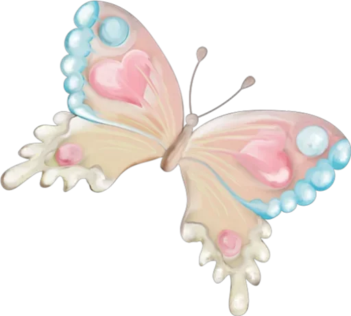 Стикер Telegram «Бабочки и Радость» 😗