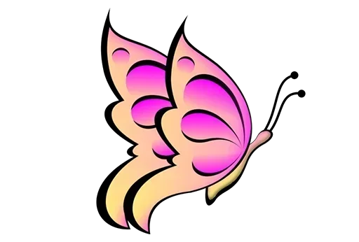 Telegram Sticker «Бабочки и Радость» ☹️