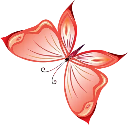Telegram Sticker «Бабочки и Радость» 😶