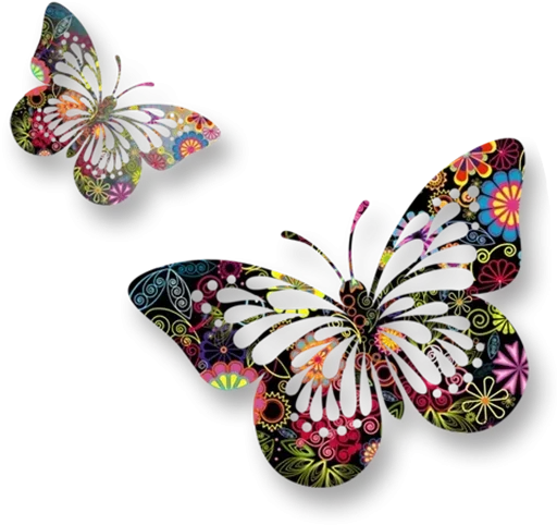 Стикер Telegram «Бабочки и Радость » 😒