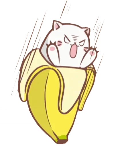 Эмодзи Bananya cat 😡
