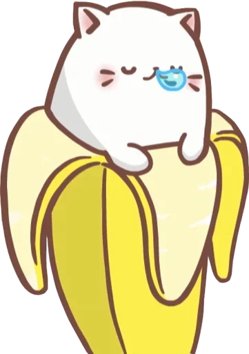Эмодзи Bananya cat 😴