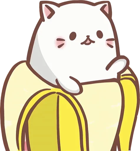 Telegram Sticker «Bananya cat» 👋