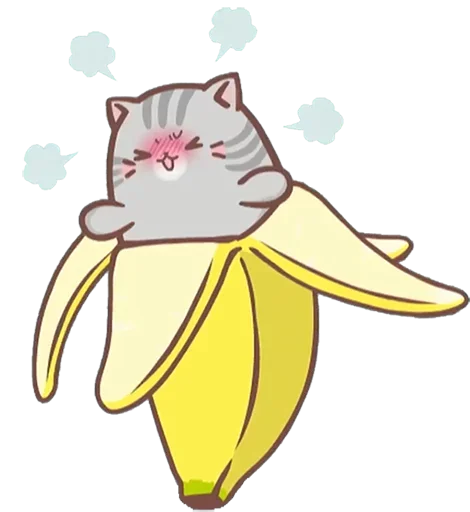 Стикер Bananya cat 😏