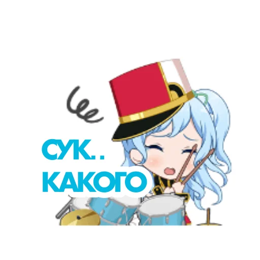 Стікер bandori stamps but its russian 😩
