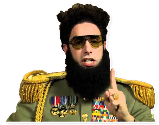 Стикер Borat, General Aladeen, Brüno etc. ☝