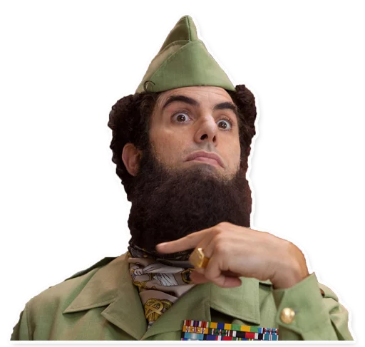 Стикер Telegram «Borat, General Aladeen, Brüno etc.» 👊