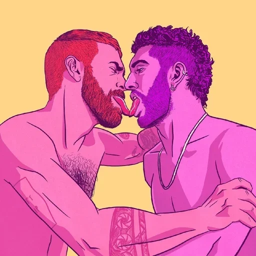 Gays Bed Art sticker 😅