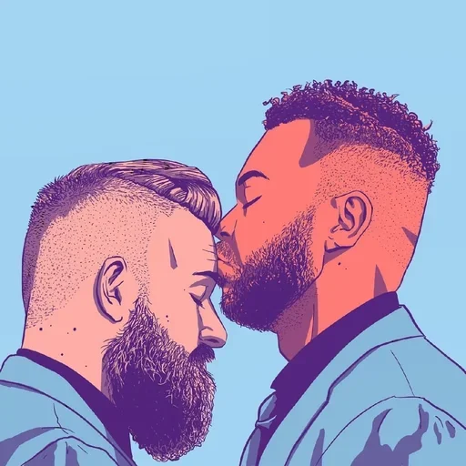 Telegram Sticker «Gays Bed Art» 🍑