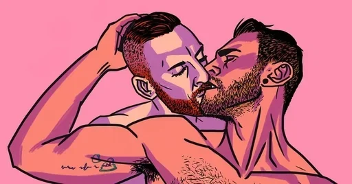 Стикер Gays Bed Art 🍑