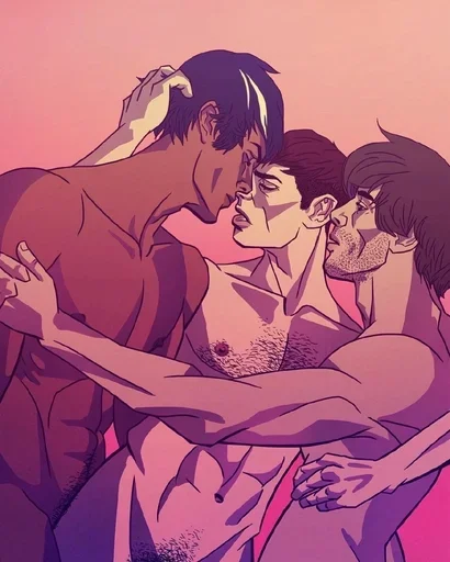 Telegram Sticker «Gays Bed Art» 🔥