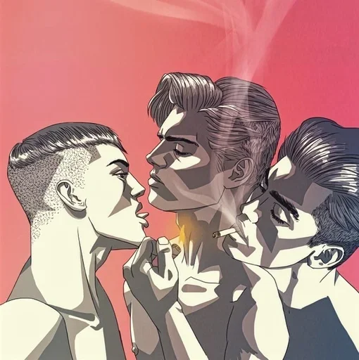 Telegram Sticker «Gays Bed Art» 😚