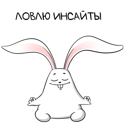 белый кролик stiker 😇