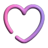 валентинка 3д emoji 💜