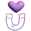 валентинка 3д emoji 🧲