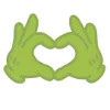 Telegram emojisi «Зеленый шрифт» 🫶