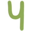 Эмодзи Зеленый шрифт ✋
