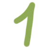 Емодзі Зеленый шрифт 1⃣