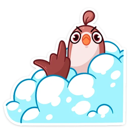 Telegram Sticker «Птичка» 🖕