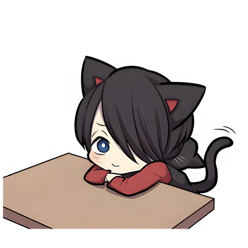 Telegram Sticker «Чёрный котёнок 3» 😌