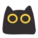 Емодзі телеграм black kitty