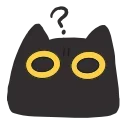 black kitty emoji ❓