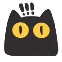 Эмодзи black kitty 😳