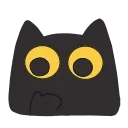 black kitty emoji 🤔