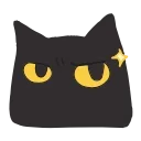 Емодзі black kitty 😒