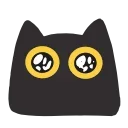 Эмодзи black kitty 🥺
