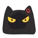 Емодзі black kitty 😡