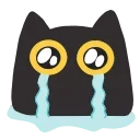 black kitty emoji 😭