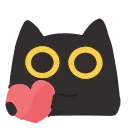 Емодзі black kitty 🥰